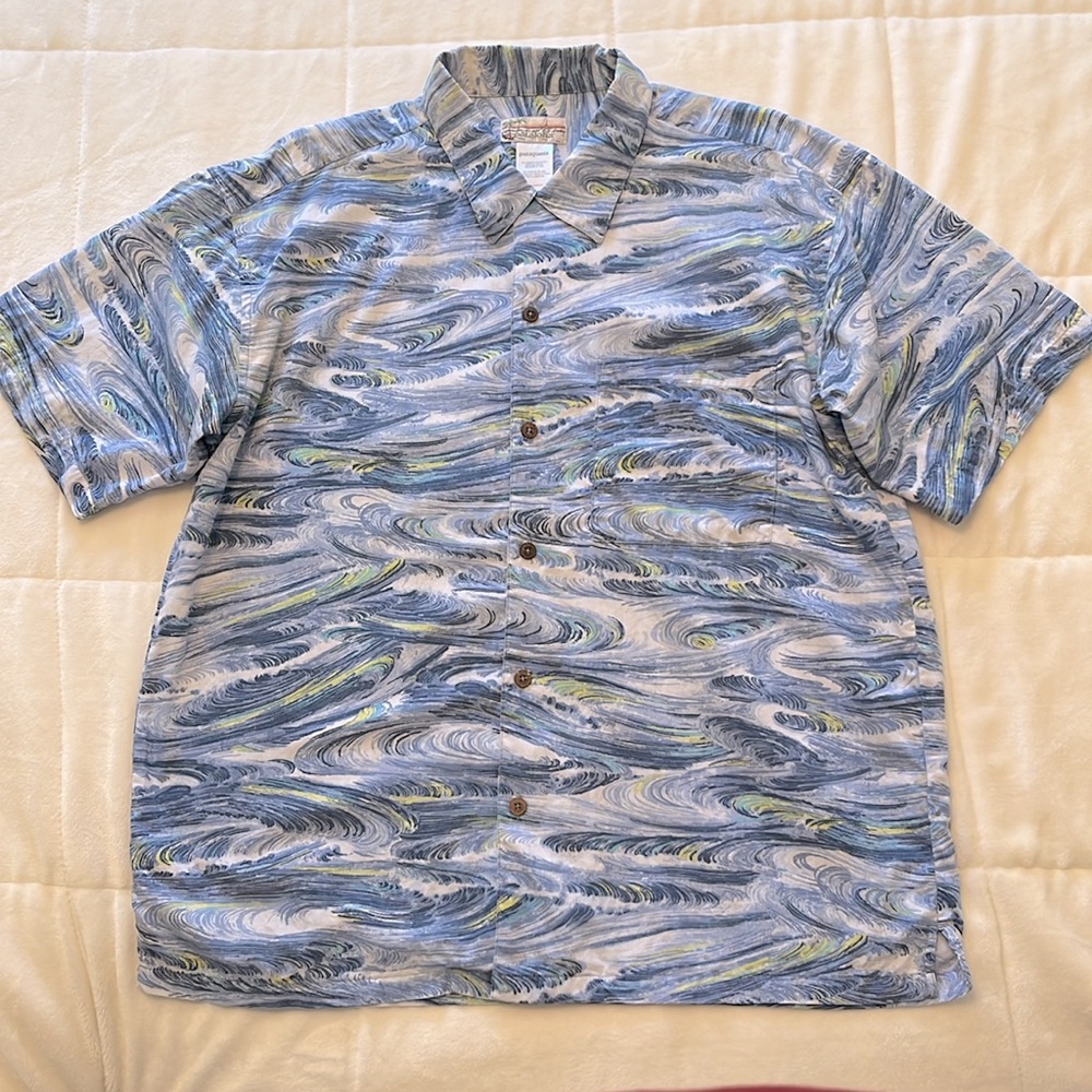 Patagonia Pataloha Wave Pattern Blue Men's Shirt
